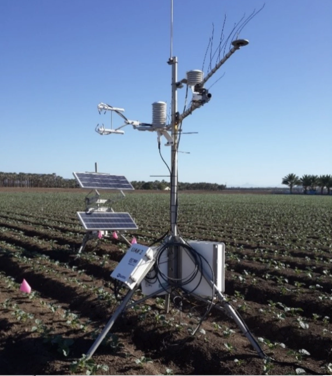 Figure 1. Eddy covariance in a broccoli field in Bard Water District.