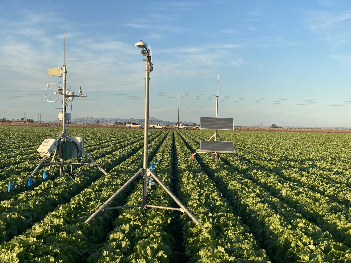 deployed Eddy covariance system near Yuma, AZ